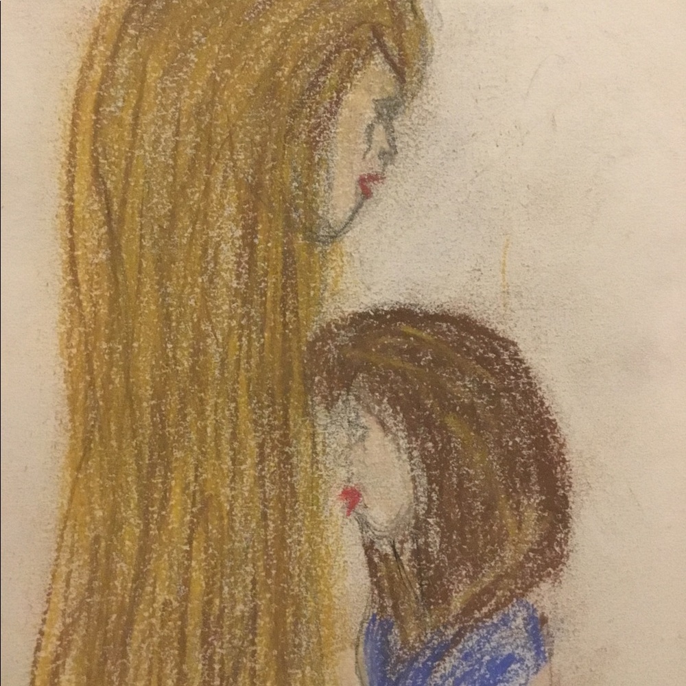 Mom n daughter sketch